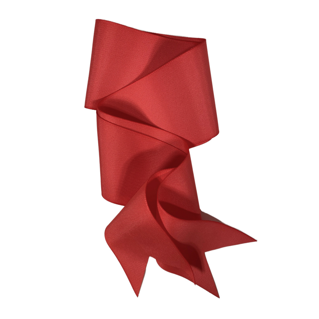 Dark Coral Grosgrain Ribbon - Wide & Short - THE WELL APPOINTED HOUSE