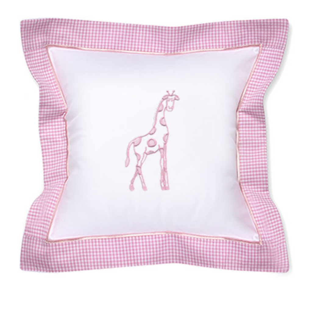 Baby Pillow Cover in Dot Giraffe Pink - The Well Appointed House