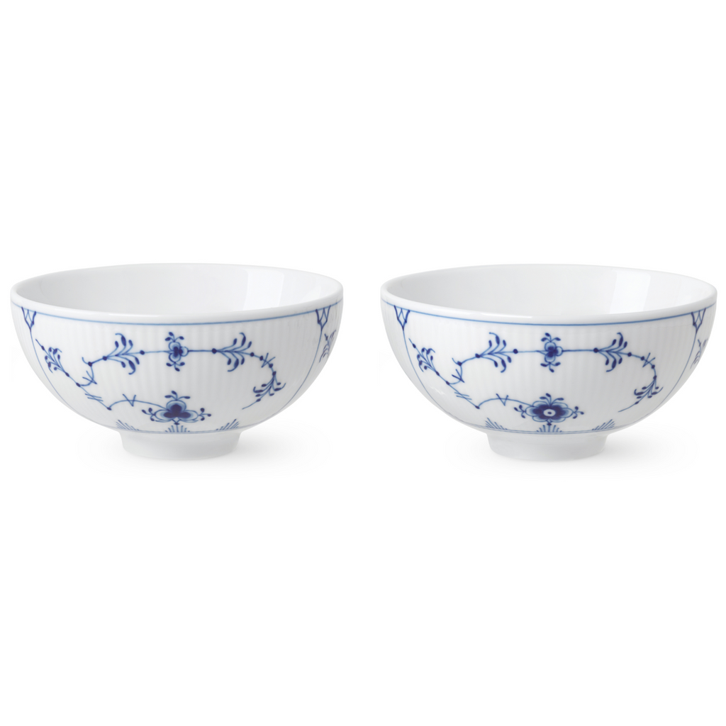 Blue Fluted Plain Bowl 30CL, 2 Piece - Well Appointed House