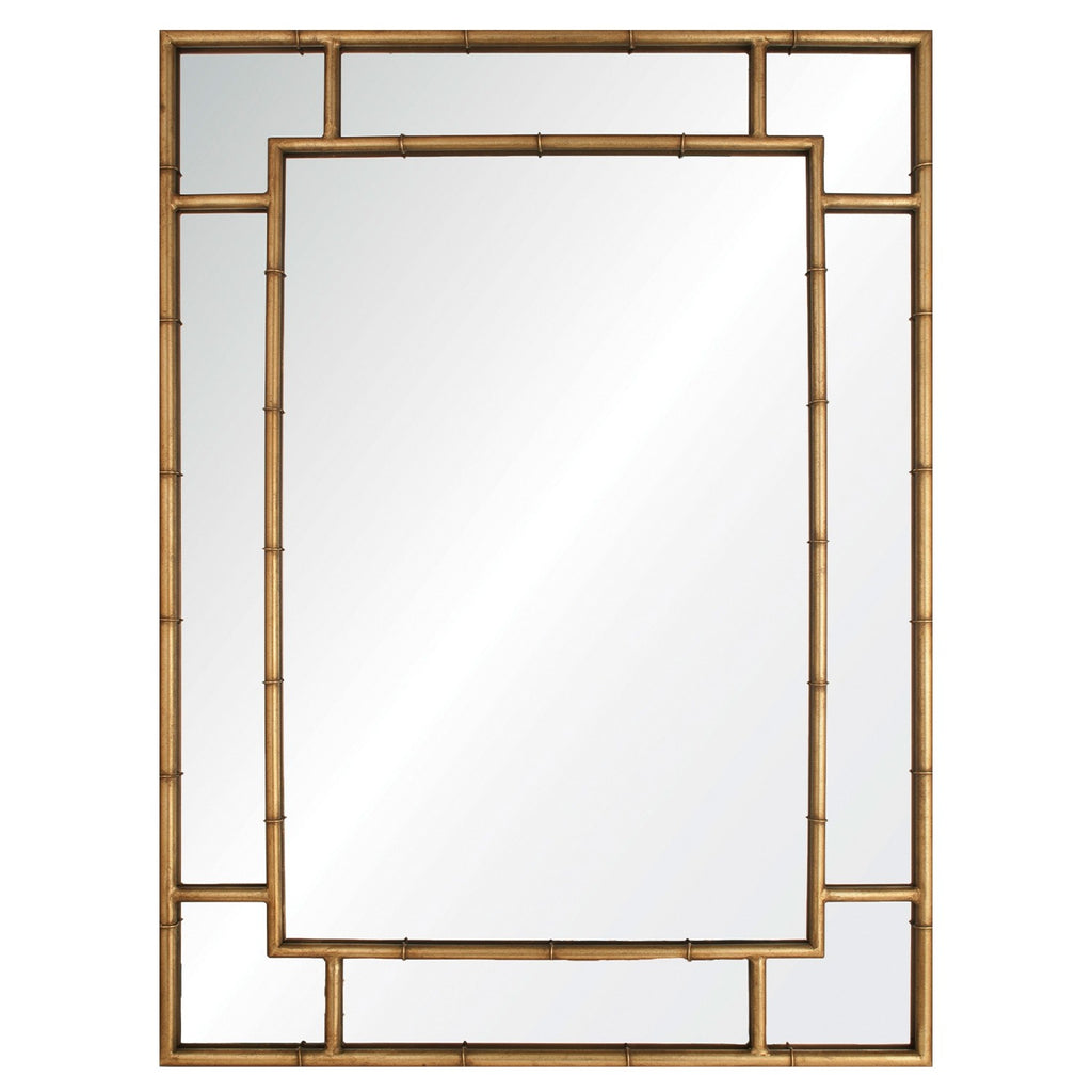 Gold Leaf Finish Panel Wall Mirror - Wall Mirrors - The Well Appointed House