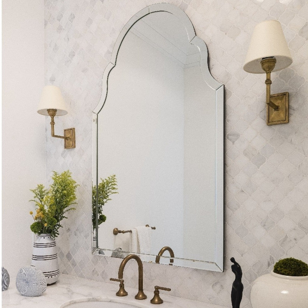 Classic Mirror Framed Arc Wall Mirror - The Well Appointed House