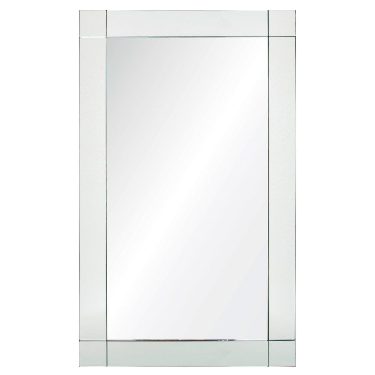 Rectangular Hand Cut Mirror Framed Wall Mirror - Available in 2 Sizes ...
