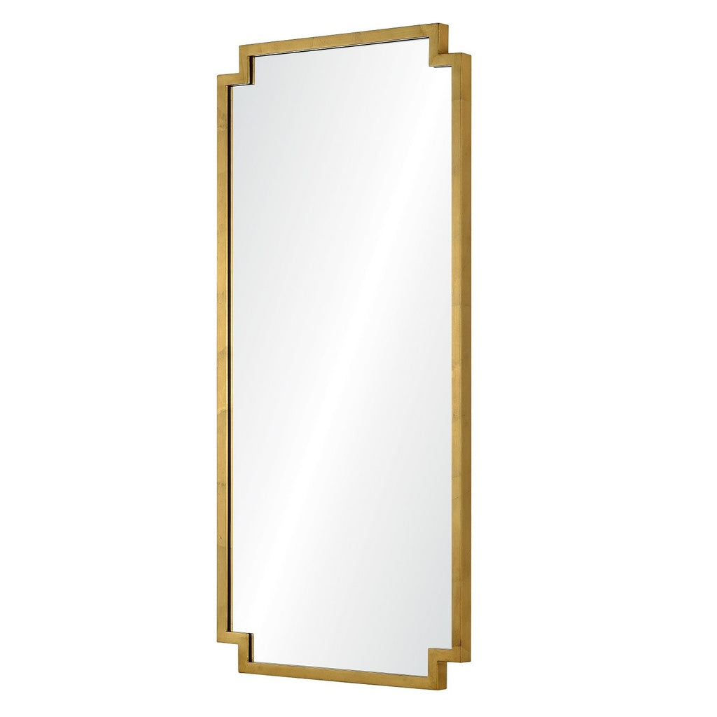 Hand Welded Burnished Gold Leaf Framed Wall Mirror - Wall Mirrors - The Well Appointed House