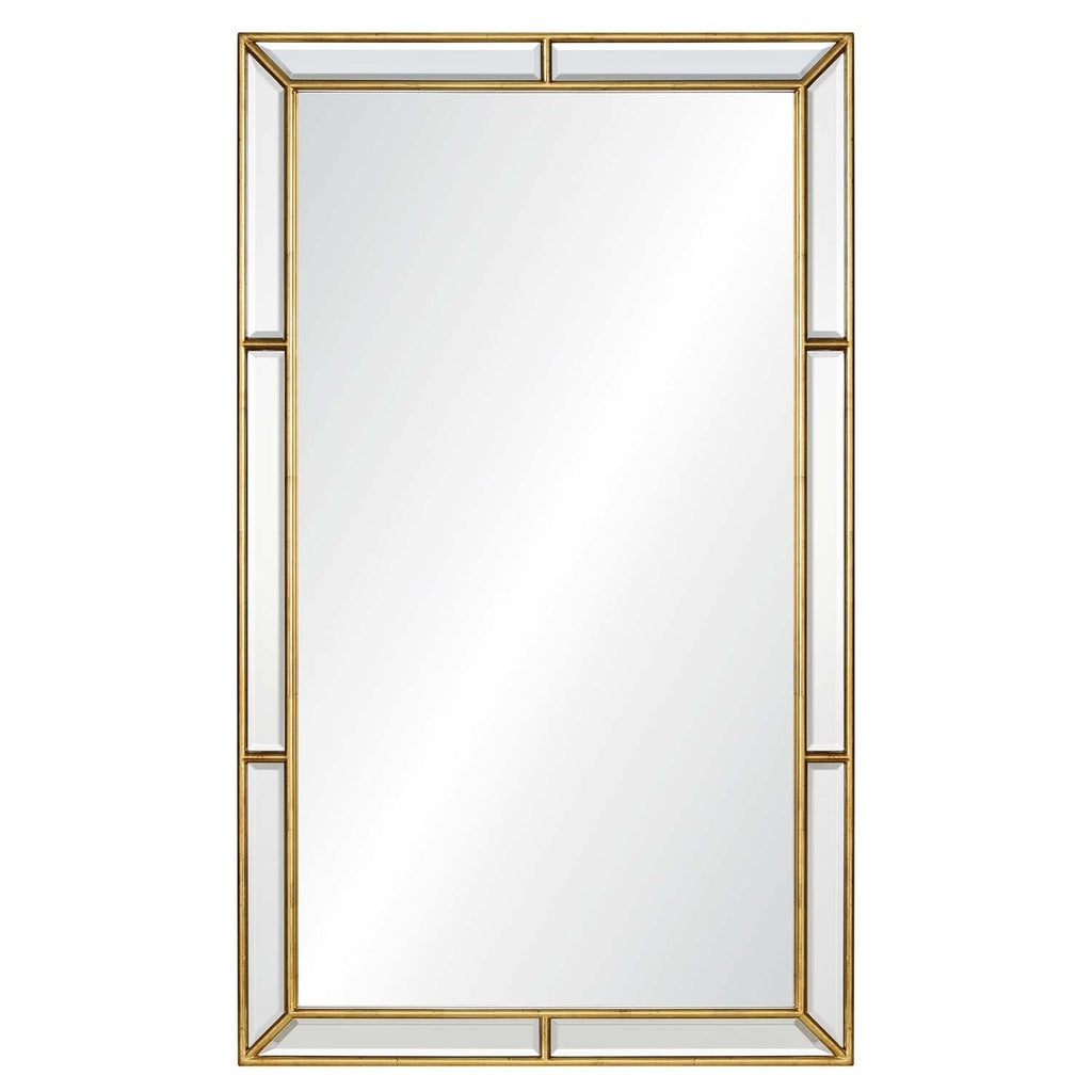 Hand Carved Burnished Gold Leaf Finish Framed Wall Mirror - The Well Appointed House