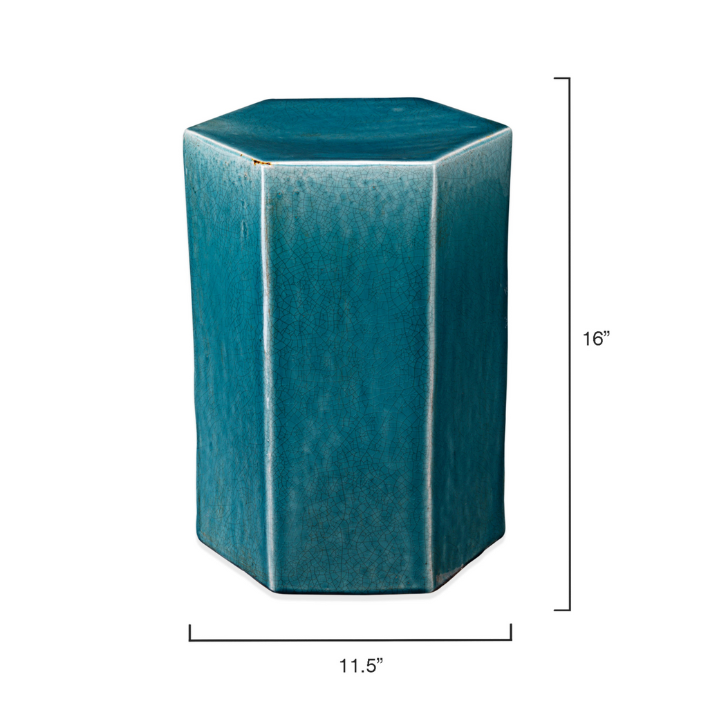 Azure Ceramic Side Table- The Well Appointed House