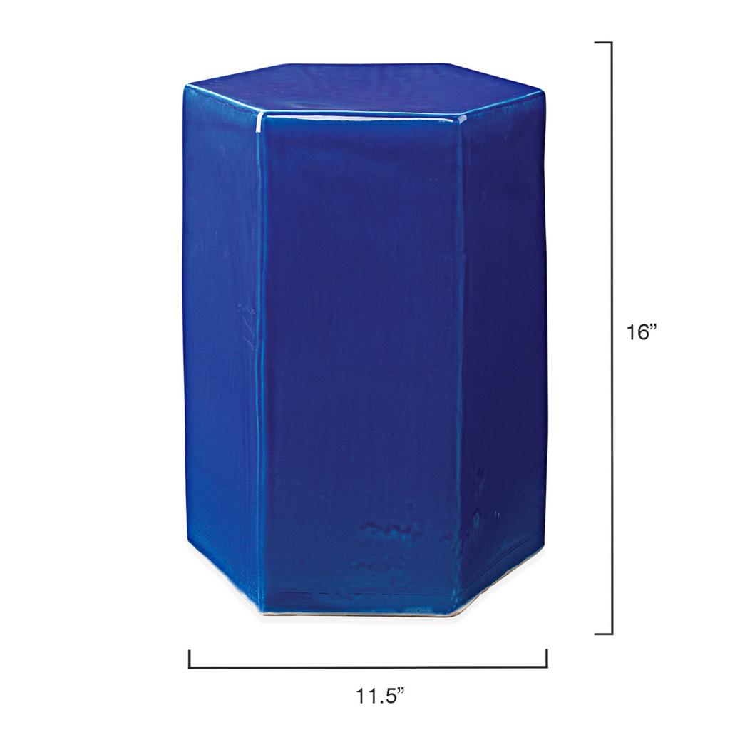 Cobalt Ceramic Side Table- The Well Appointed House