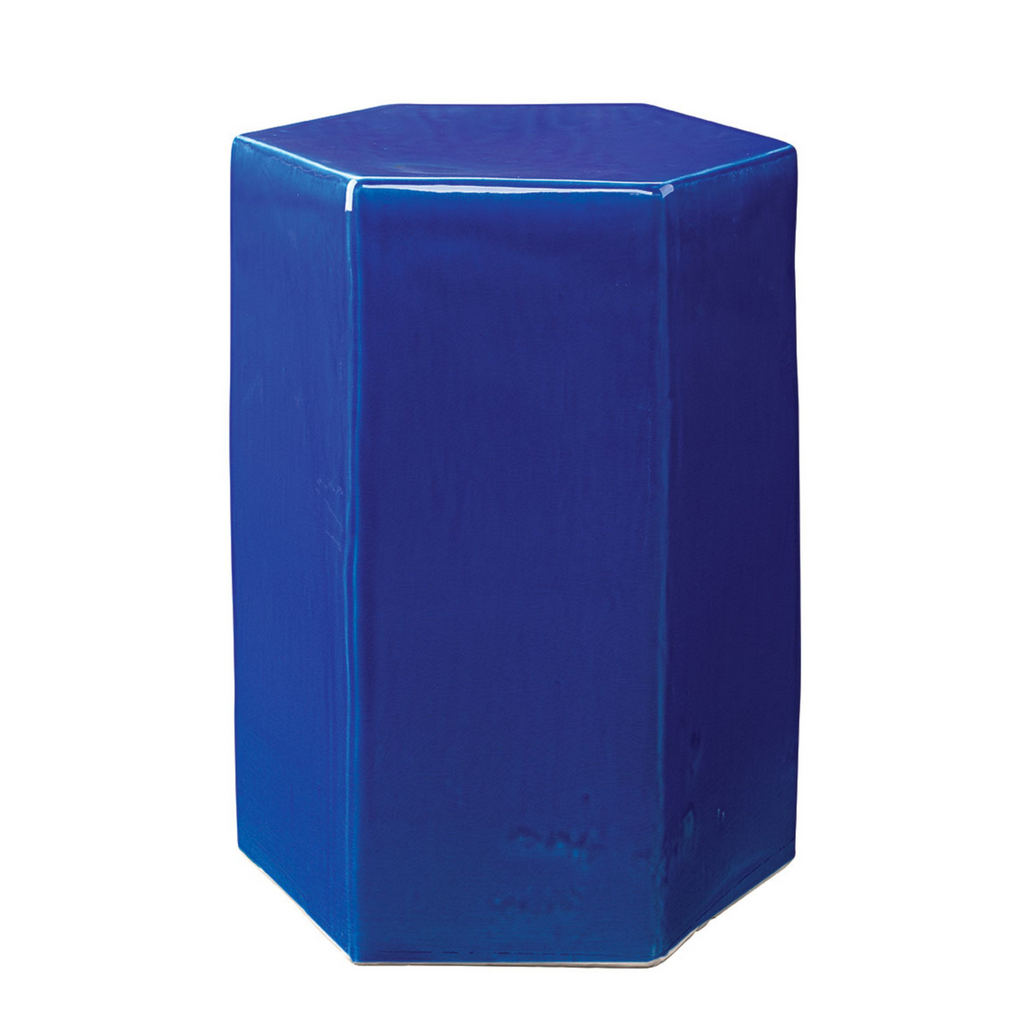 Cobalt Porto Ceramic Side Table- The Well Appointed House