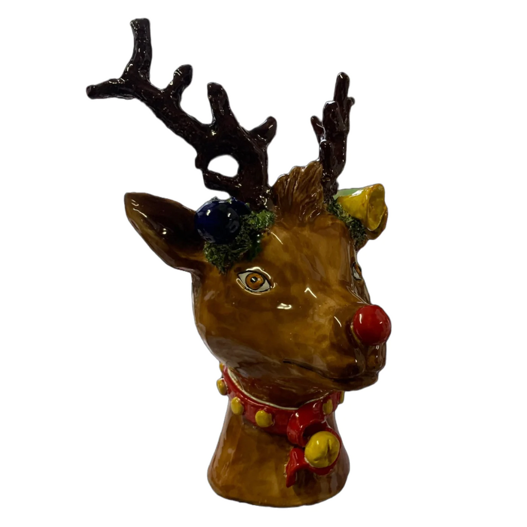 Hanz Ceramic Reindeer Head Vase - The Well Appointd House