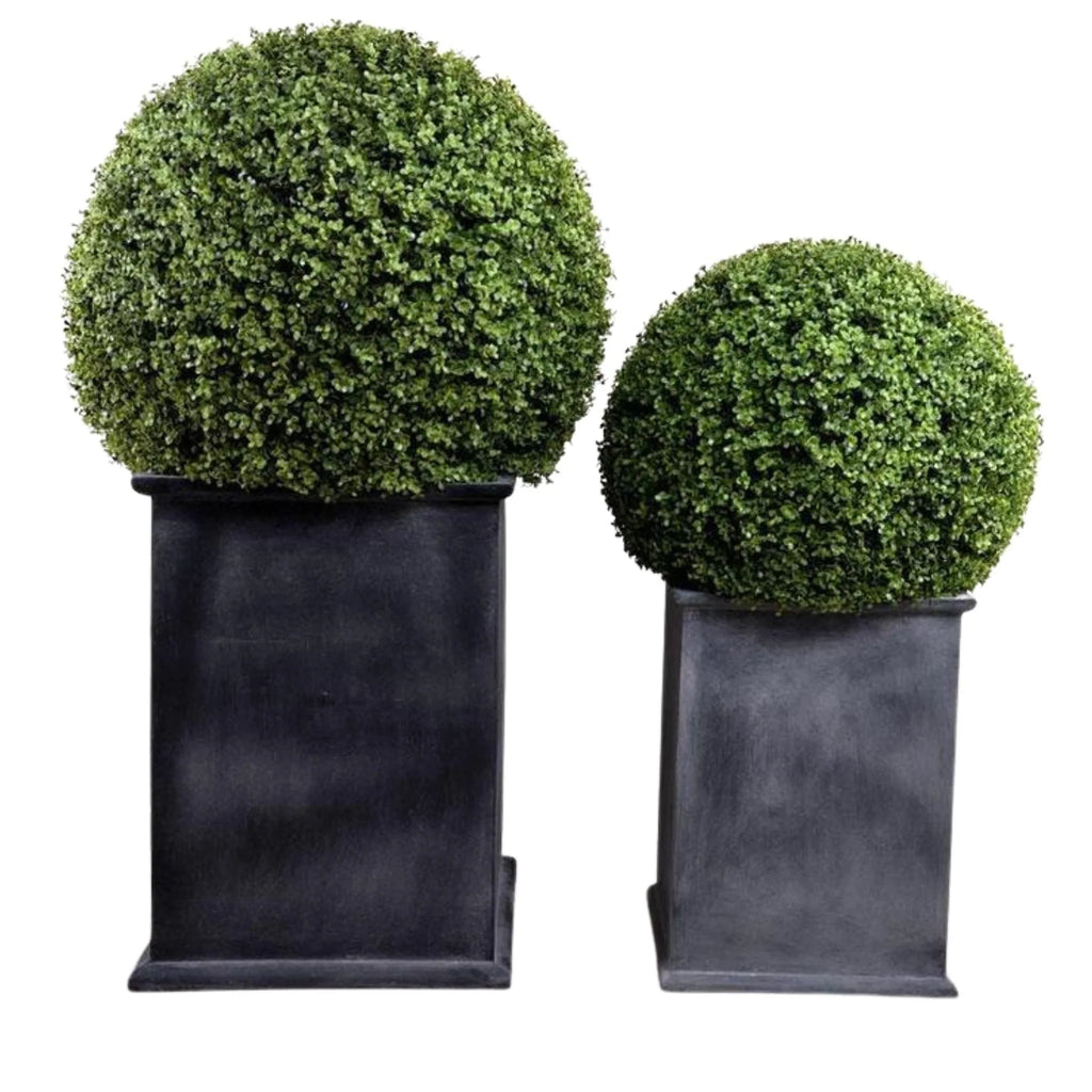 22" Lush Faux Boxwood Ball Topiary - Florals & Greenery - The Well Appointed House