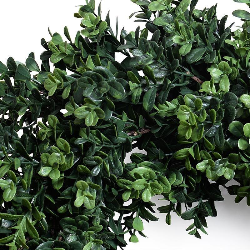 24" Faux Boxwood Shrub Christmas Wreath - Florals & Greenery - The Well Appointed House