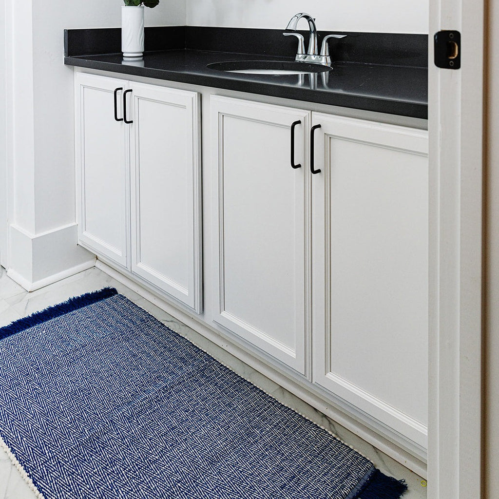 Cali Bath Mat in Marine Blue - The Well Appointed House