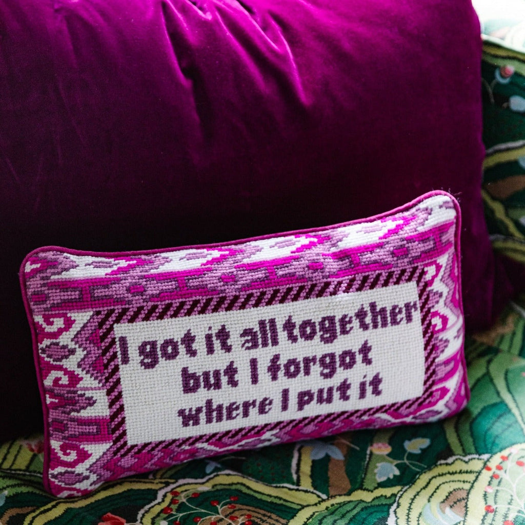 Got It All Together Needlepoint Pillow - The Well Appointed House