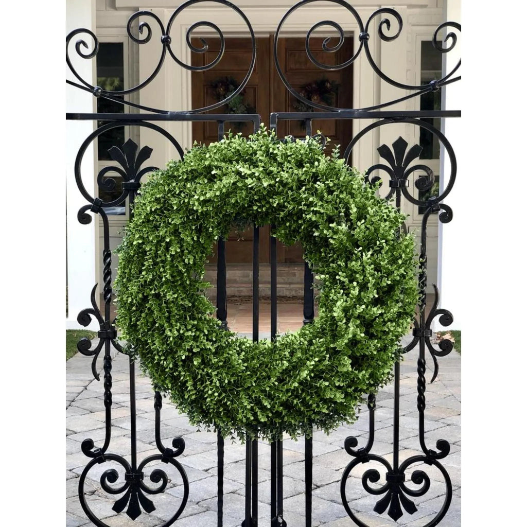 26" Enduraleaf Boxwood Wreath - Florals & Greenery - The Well Appointed House