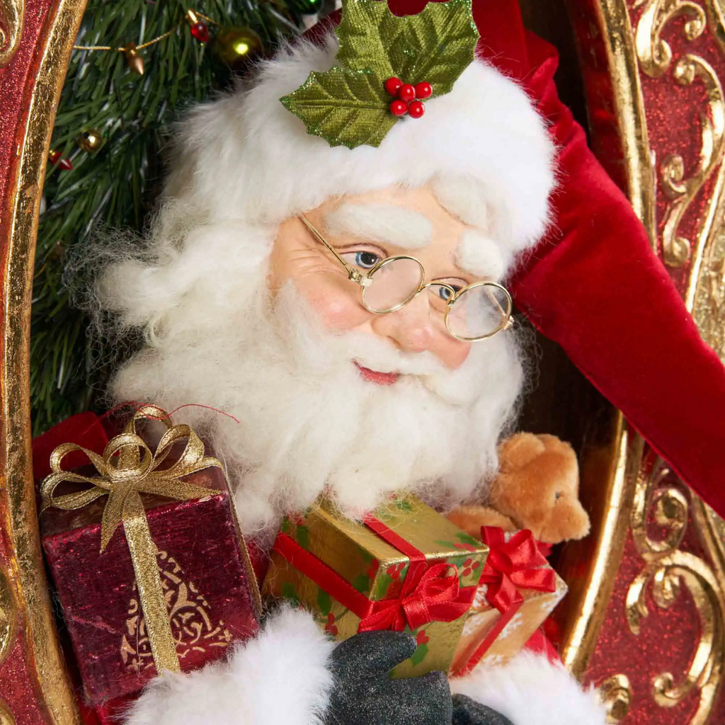 Merry and Bright Santa Shadow Box Christmas Decoration - The Well Appointed House
