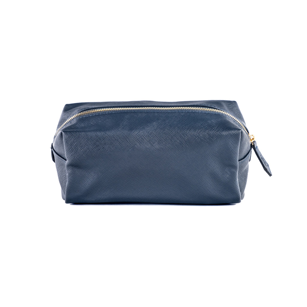 Alexa Toiletry Bag in Navy Blue - The Well Appointed House