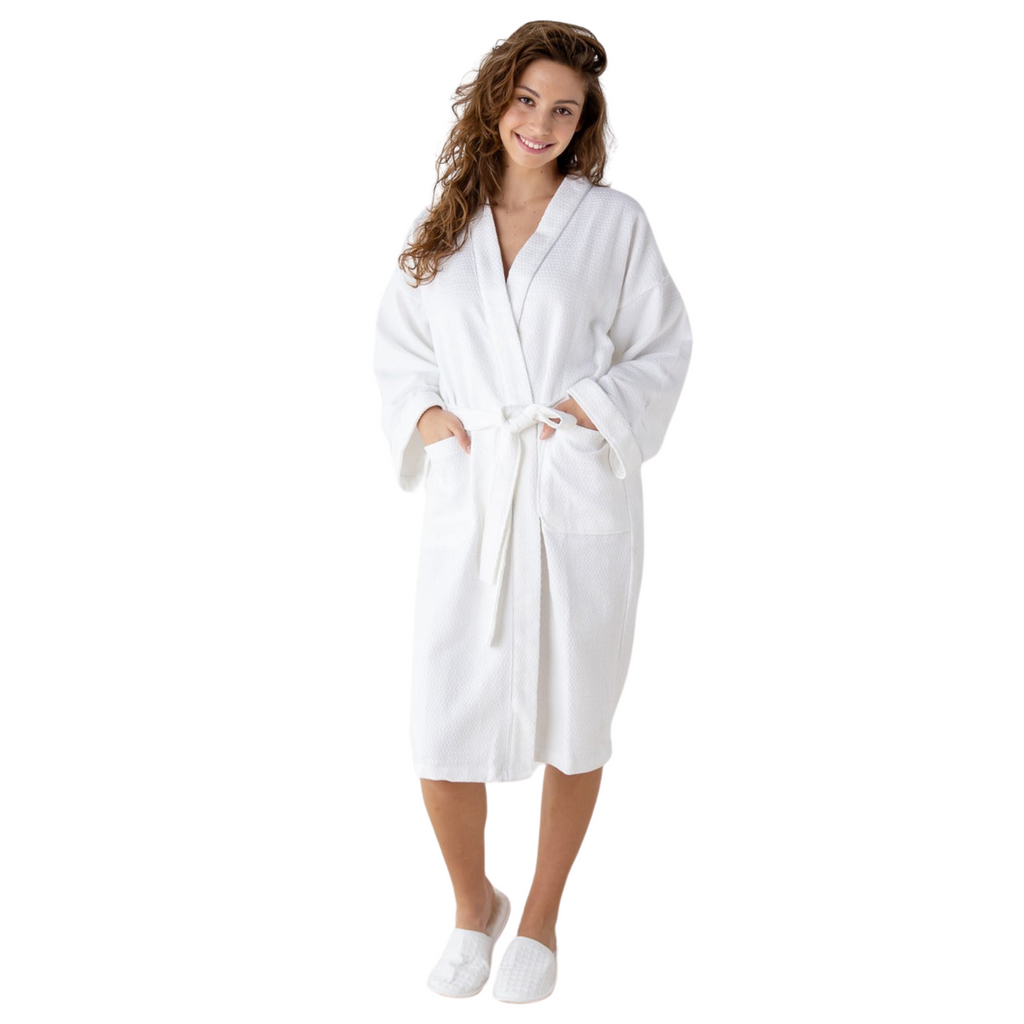 Bathrobe in White Willow Weave - The Well Appointed House