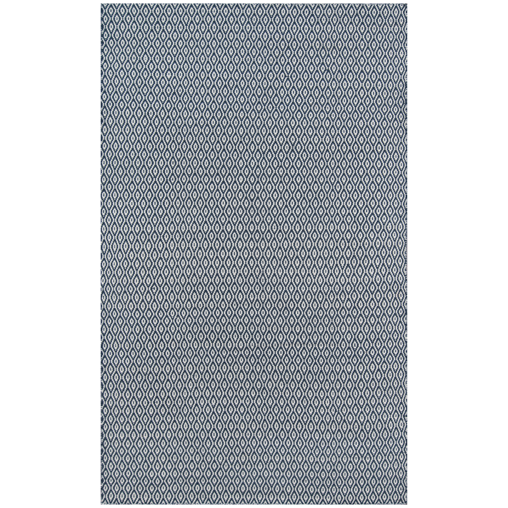 Newton Davis Navy Hand Woven Recycled Plastic Indoor Outdoor Rug - The Well Appointed House