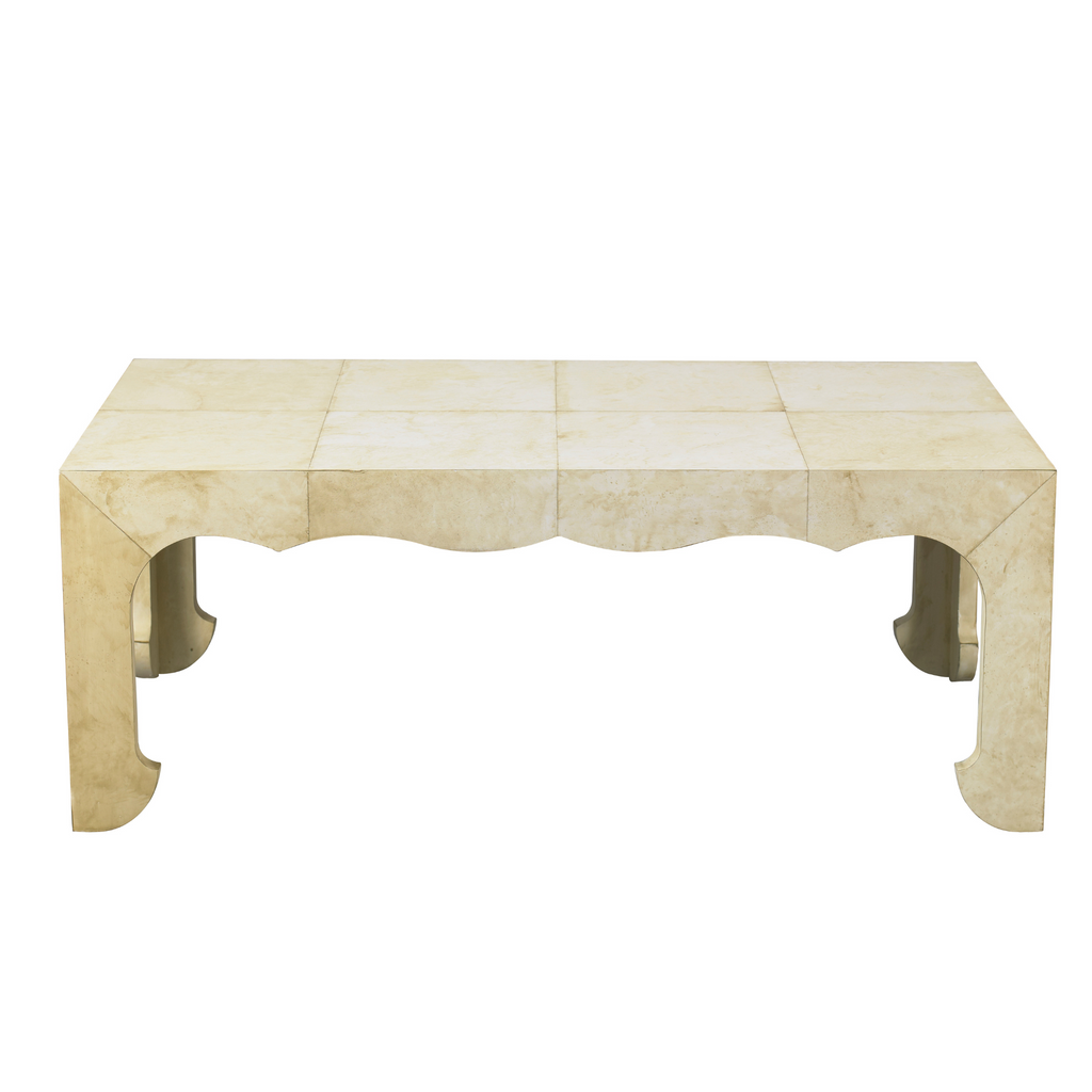 Maple Solids and Maple Veneers Cocktail-Coffee Table in Light Cream Vellum Finish - Coffee Tables - The Well Appointed House