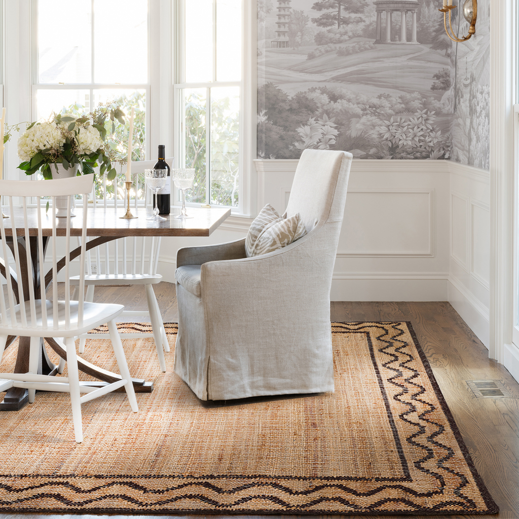 Okej Ripple Rug Orchard Ripple Brown Hand Woven Wool and Jute Area Rug – The Well ...