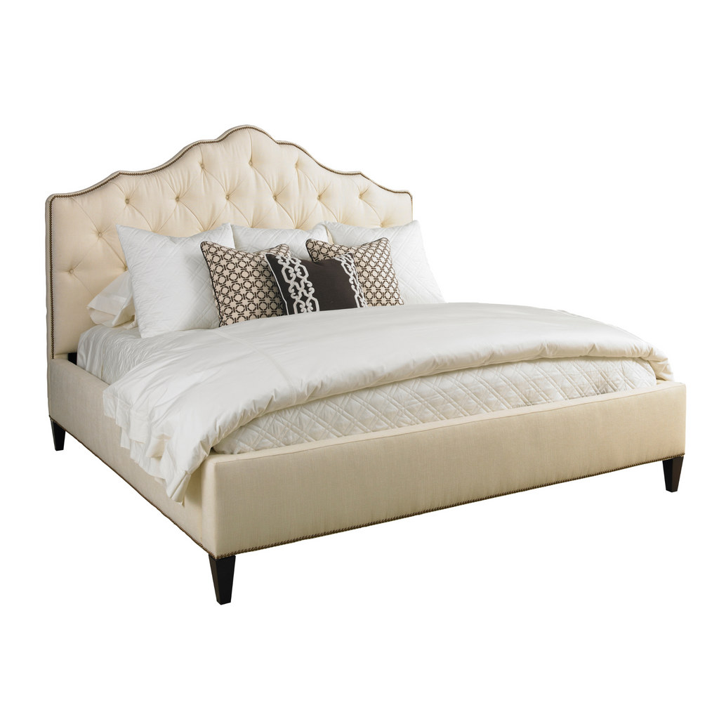 Upholstered King Bed with Nail trim - Beds & Headboards - The Well Appointed House