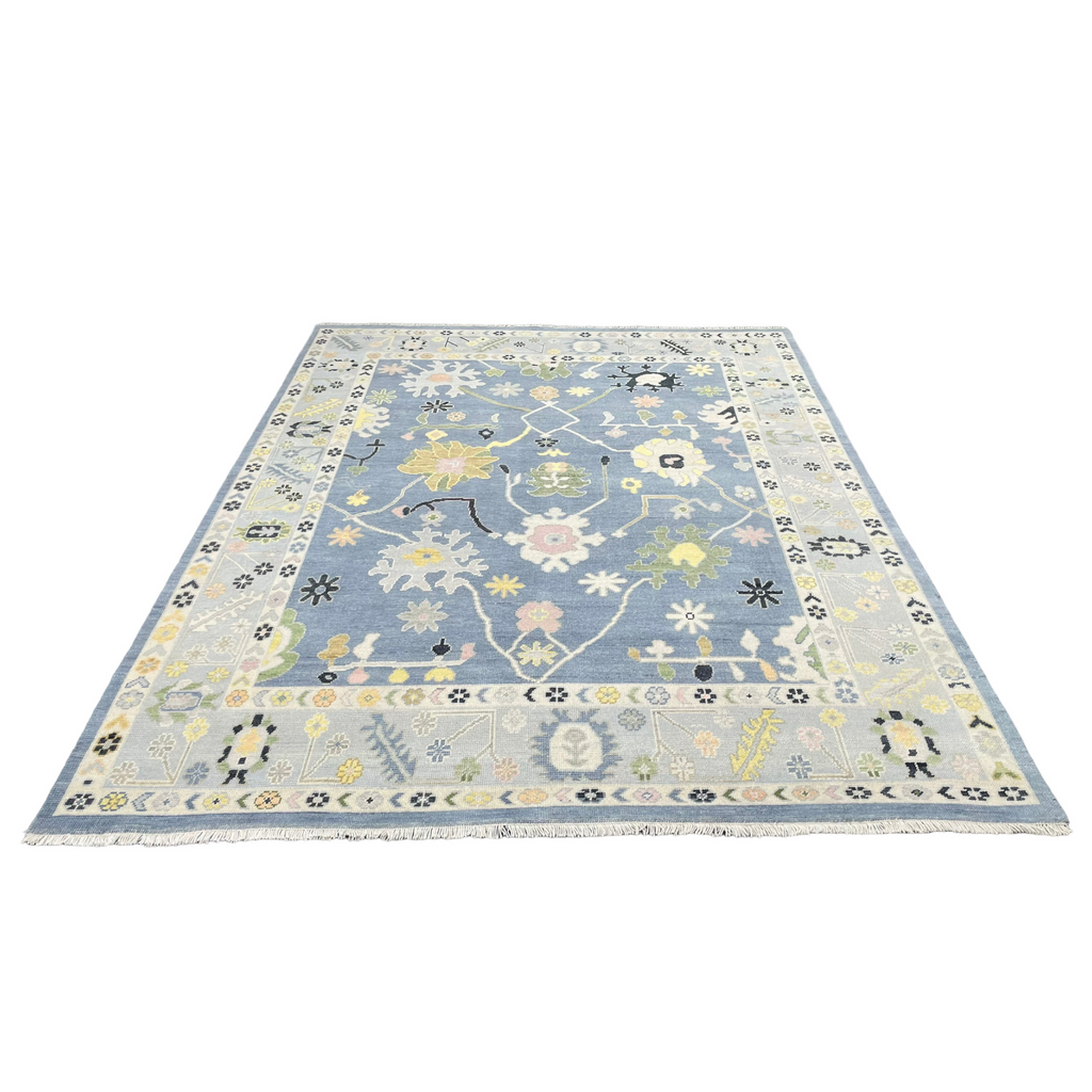 Charlotte Oushak Rug in Blue - The Well Appointed House