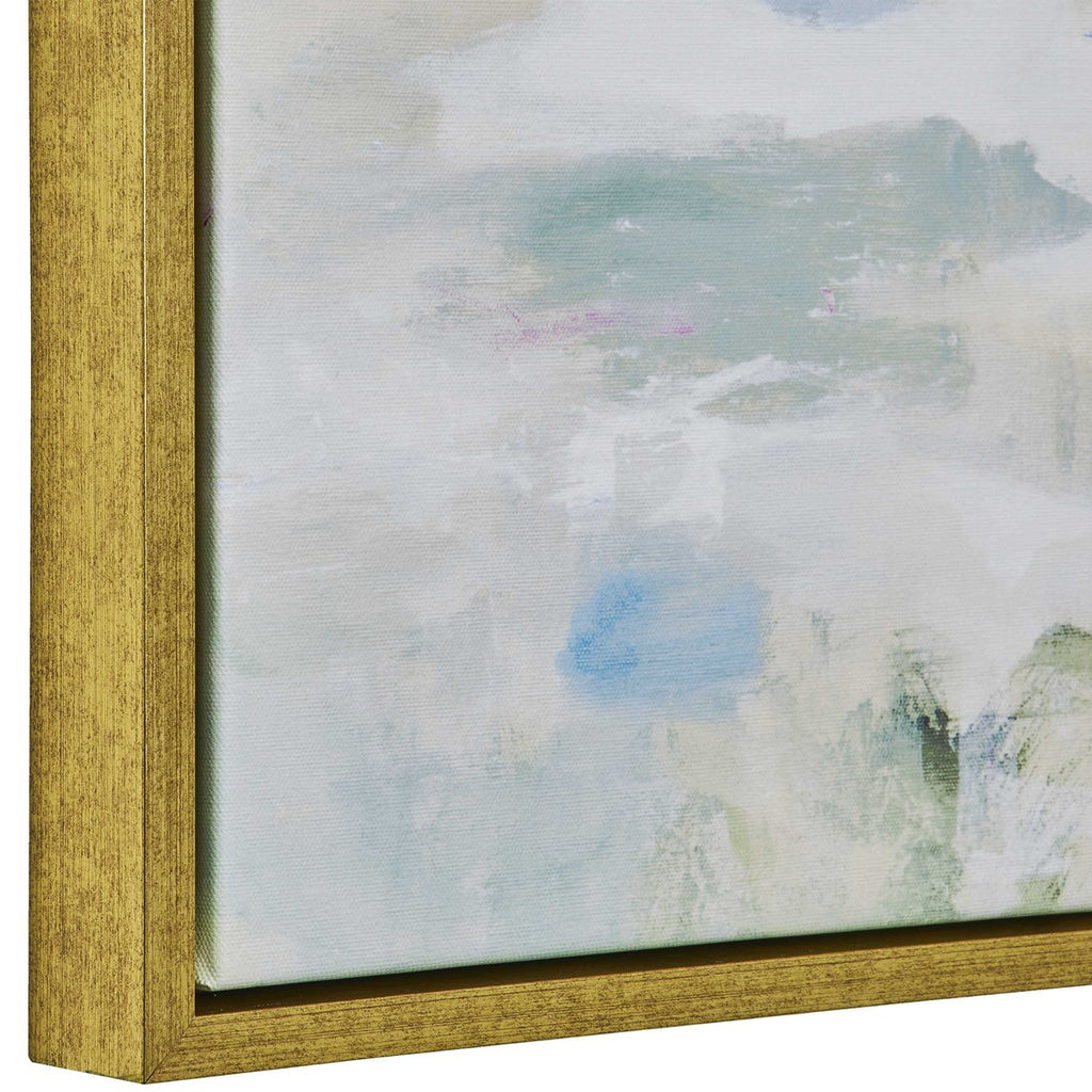 Green & Blue Abstract Reflections in Framed Canvas - The Well Appointed House