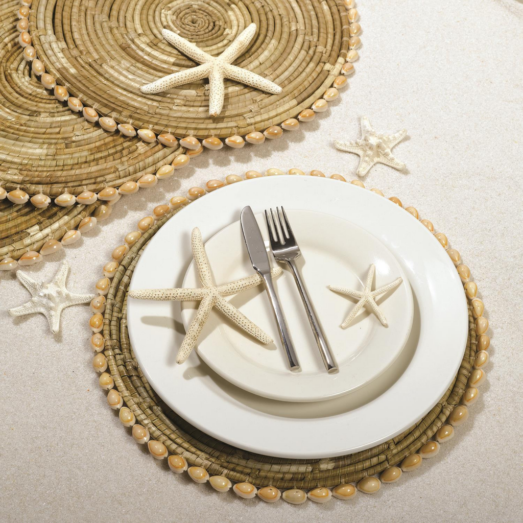 Set of 4 Pandan and Seashell Placemats - The Well Appointed House