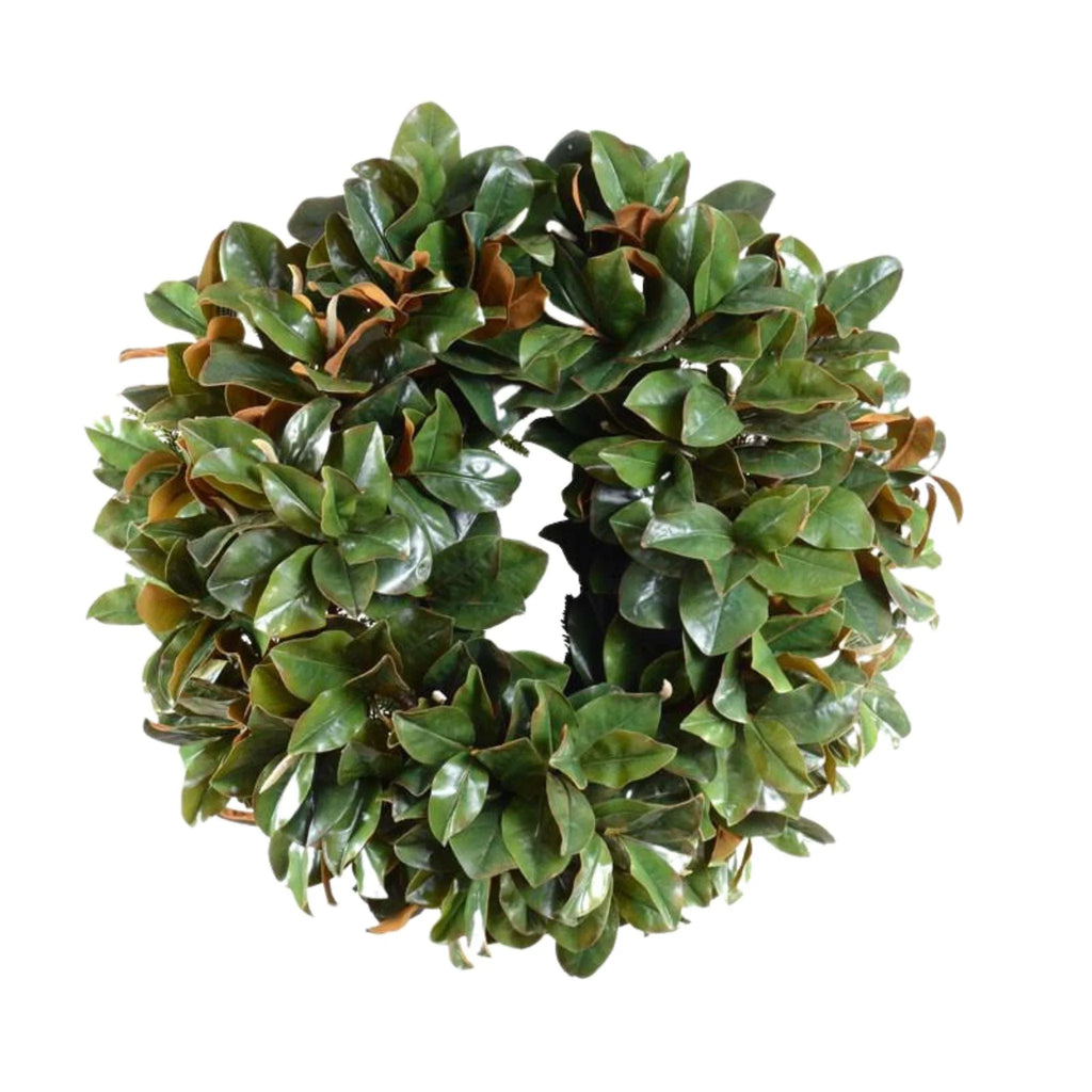 36" Faux Magnolia Leaf Wreath - Florals & Greenery - The Well Appointed House