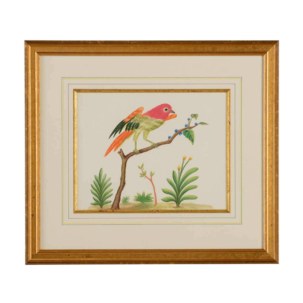 Multicolor Bird Watercolor on Paper Wall Art - The Well Appointed House