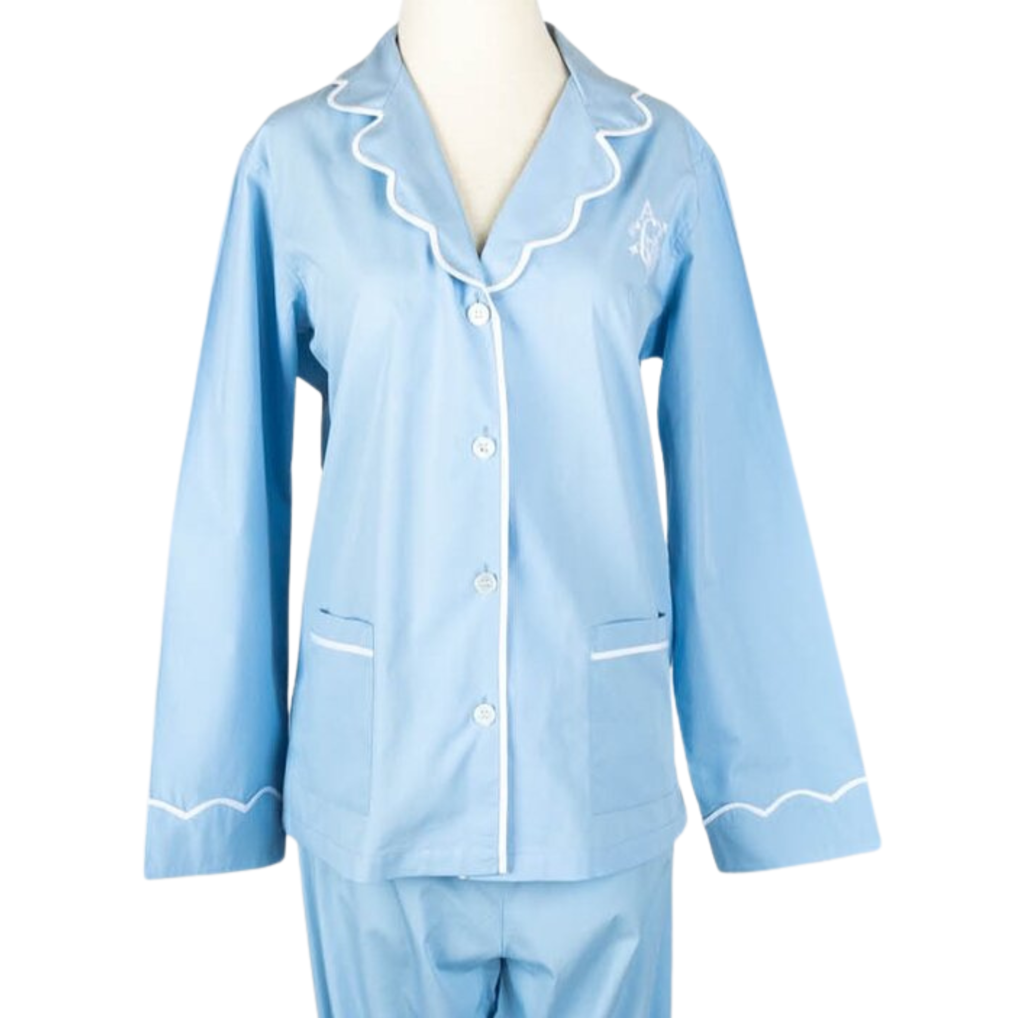 Monogram Custom Made Pyjamas Long Sleeve Pajamas With Monogram