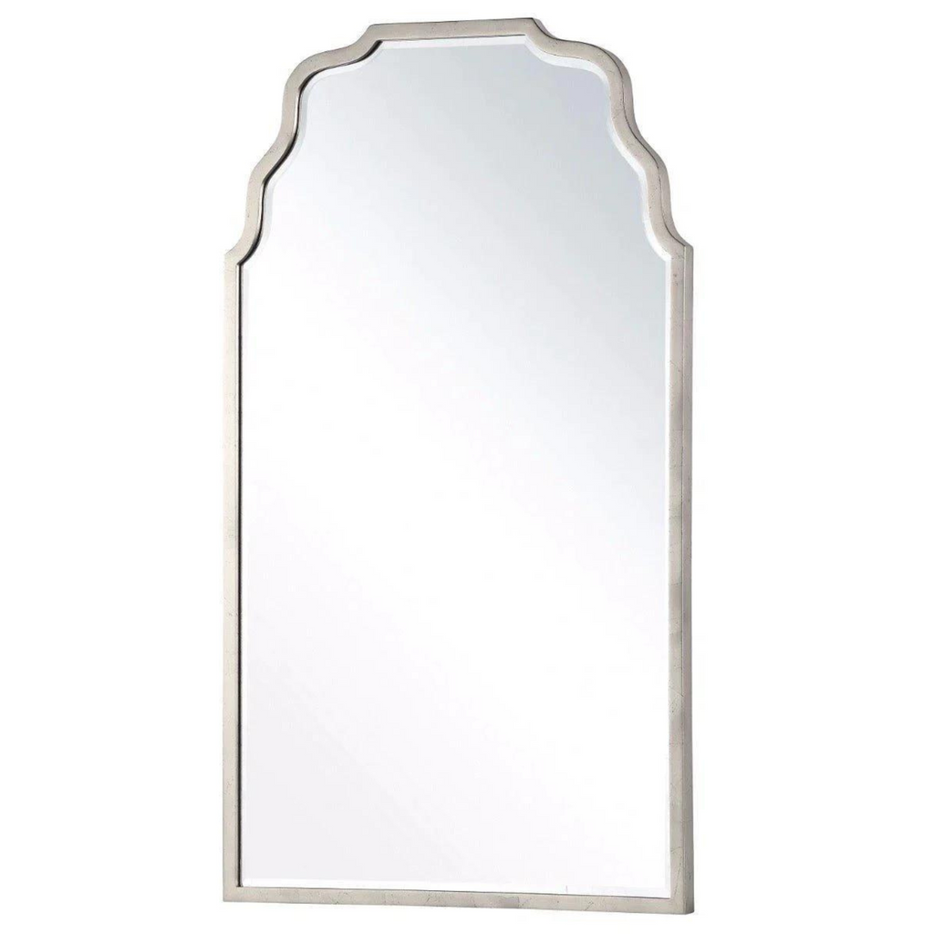 Antiqued Silver Leaf Finish Framed Wall Mirror - The Well Appointed House