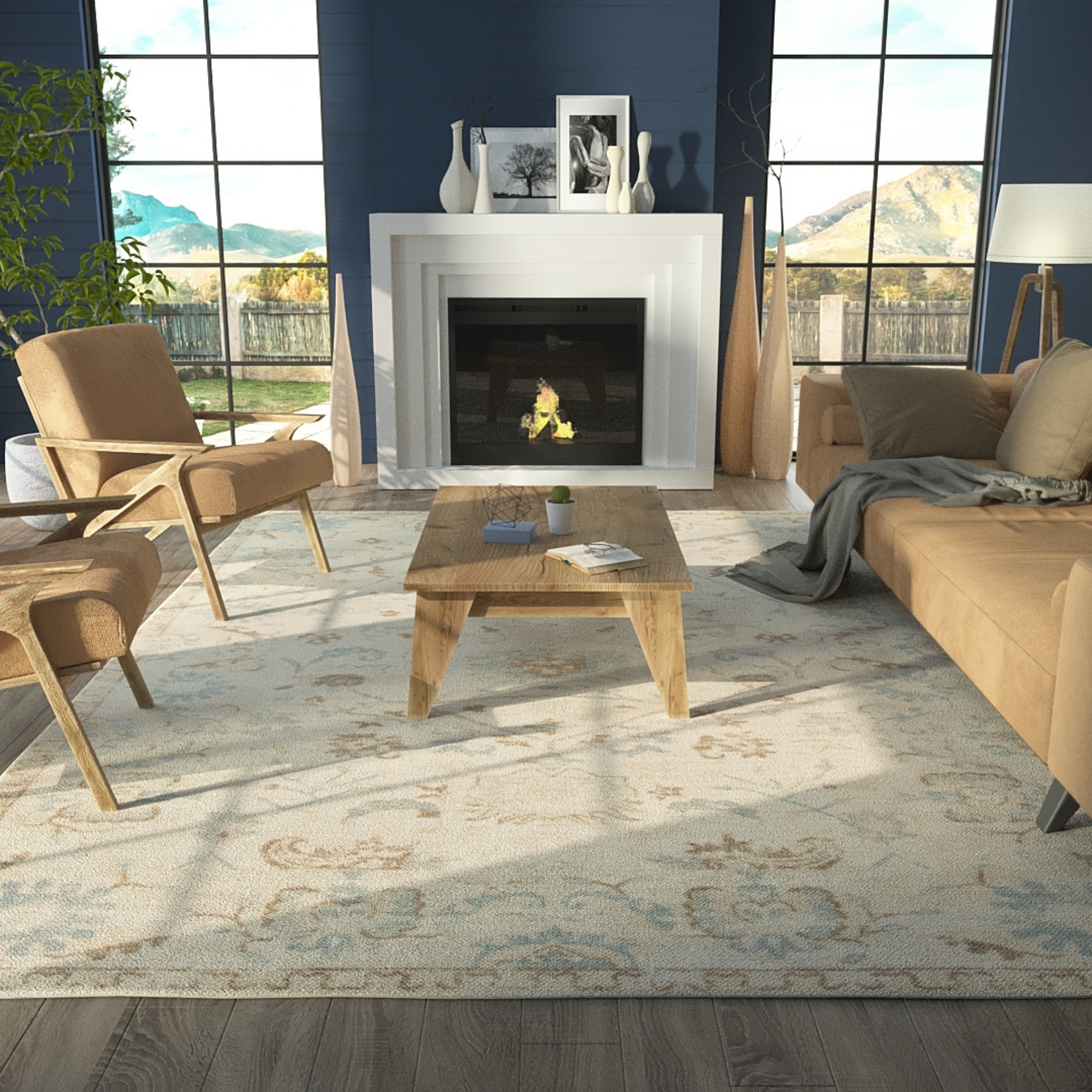 Angelina Beige Rug Ana Beige Wool Area Rug – The Well Appointed House
