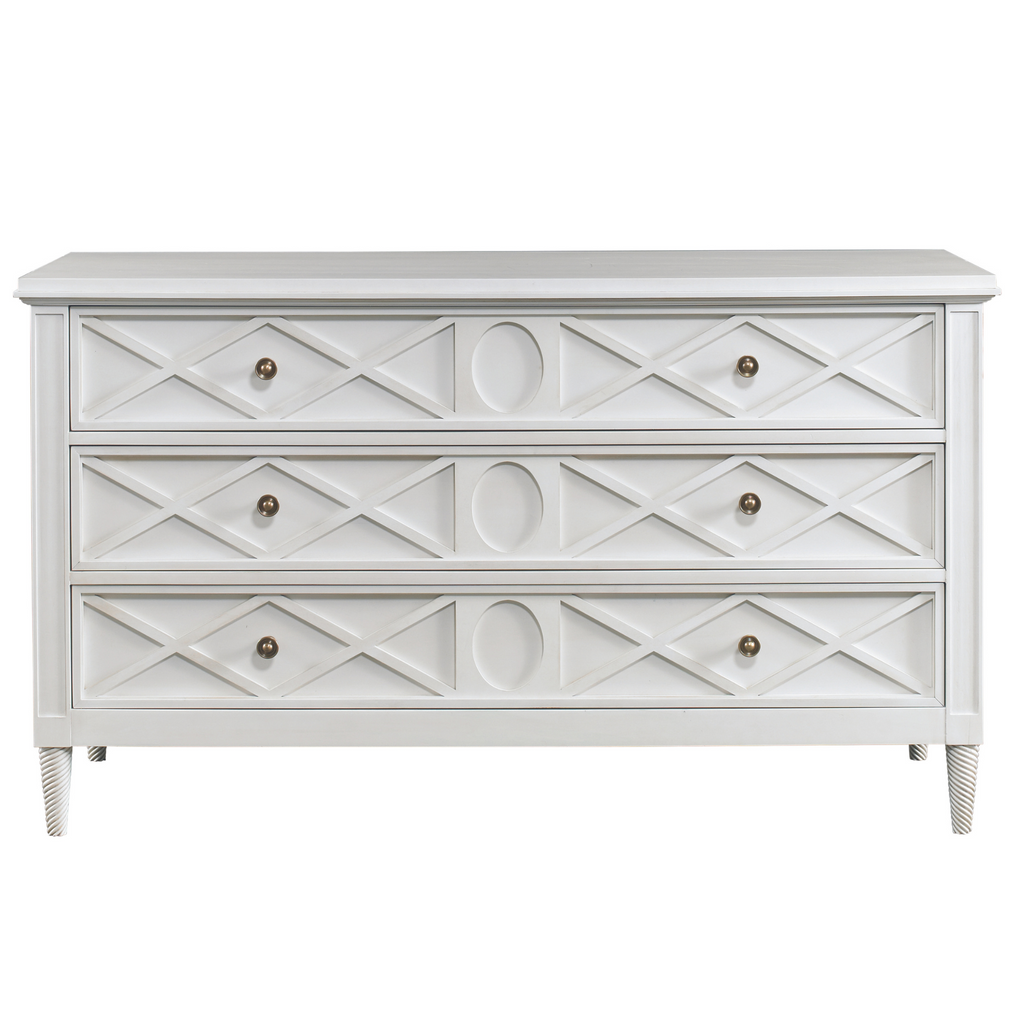 Silhouette Three Drawer Dresser in Sugar Finish - The Well Appointed House