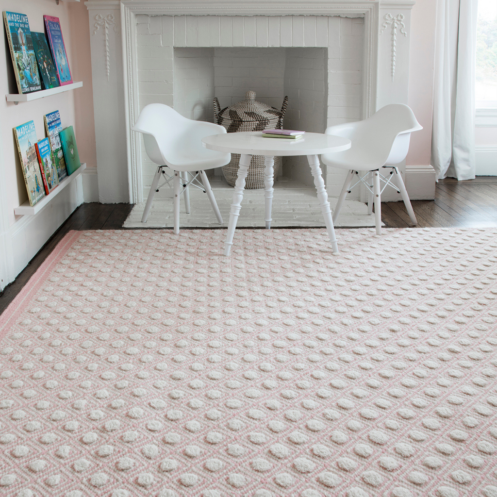 Langdon Windsor Pink Hand Woven Wool Area Rug - The Well Appointed House