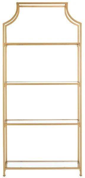 4 Tier Gold Etagère - Bookcases & Etageres - The Well Appointed House