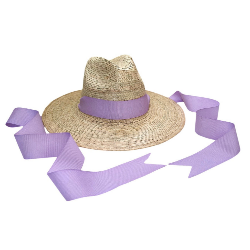Lilac, Pink & Yellow Long Grosgrain Ribbon Pack for Girls Sun Hats - The Well Appointed House