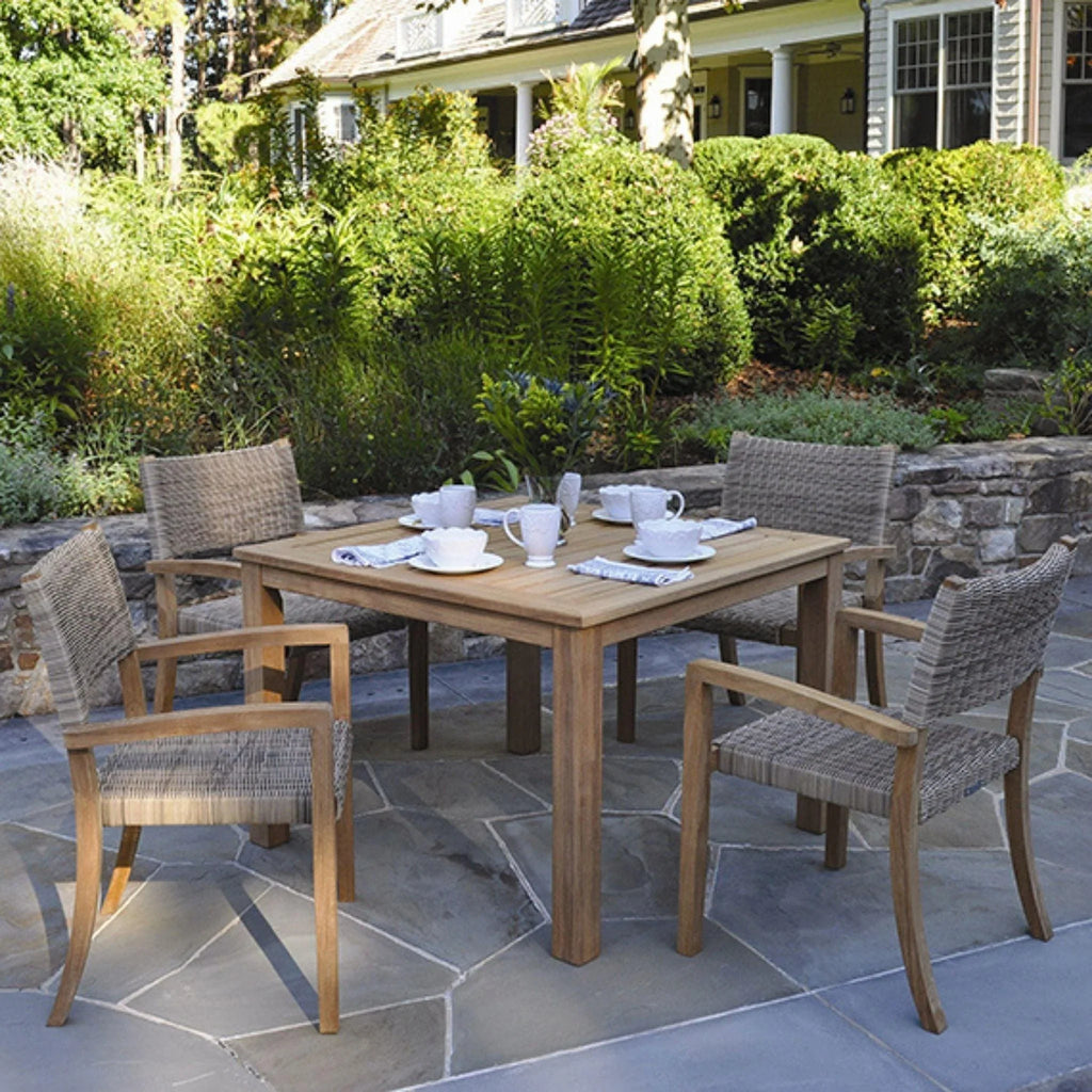 42" Wainscott Square Outdoor Teak Dining Table - Outdoor Dining Tables & Chairs - The Well Appointed House