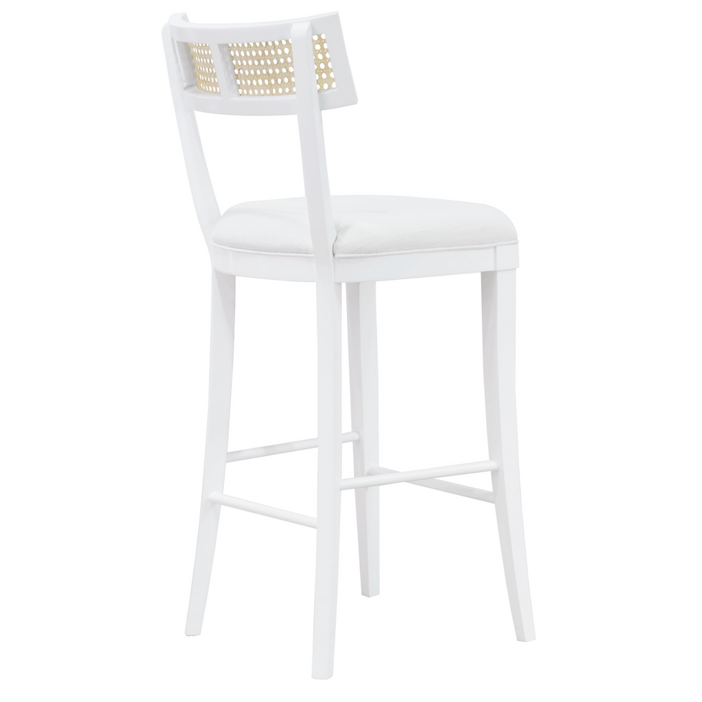 Britta Bar Stool in White - The Well Appointed House