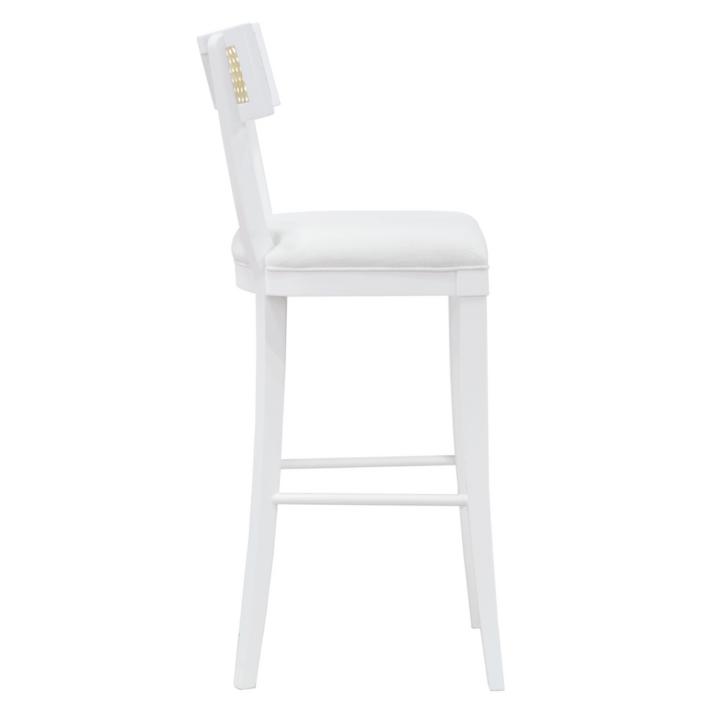 Britta Bar Stool in White - The Well Appointed House