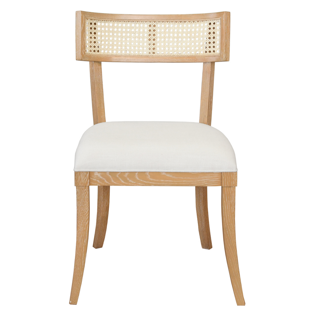 Britta Cane Back with Cerused Oak Finished Dining Chair - Dining Chairs - The Well Appointed House