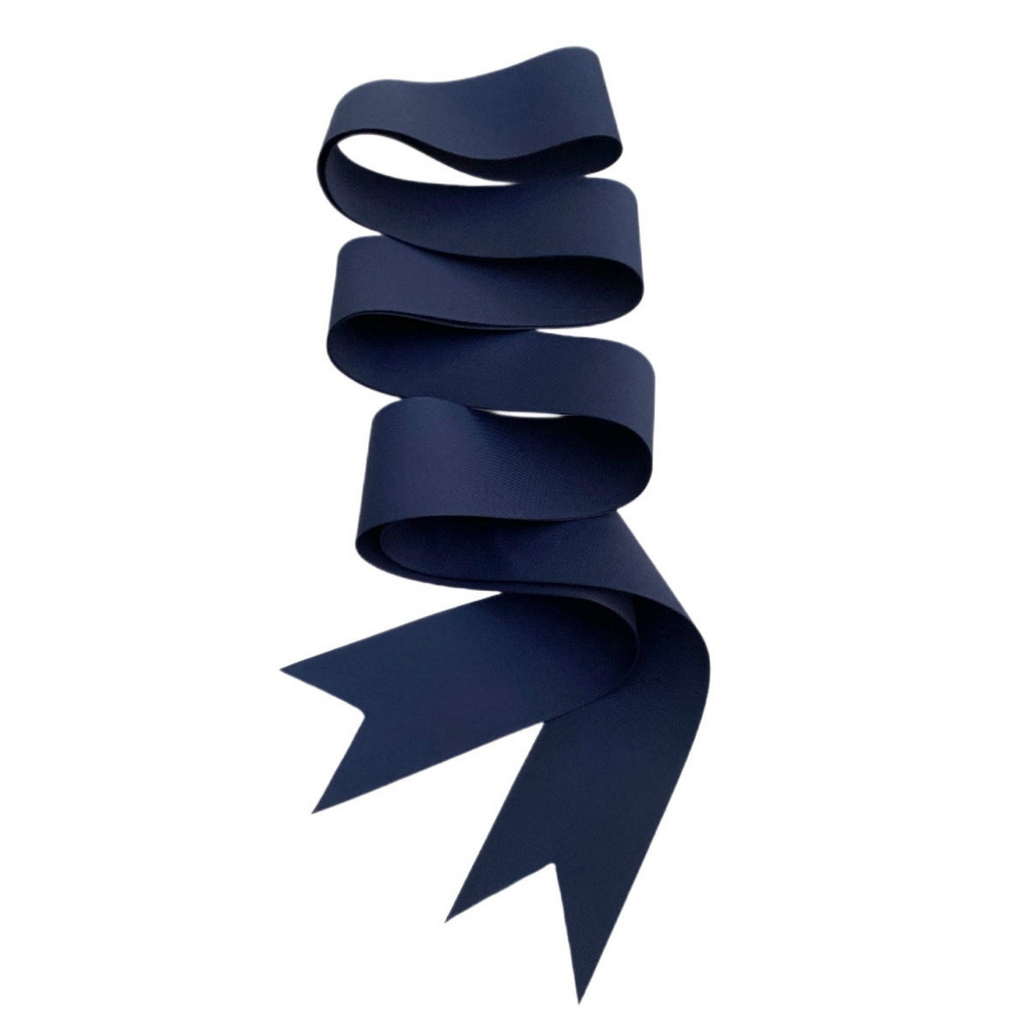 Navy Grosgrain Ribbon - Long - The Well Appointed House