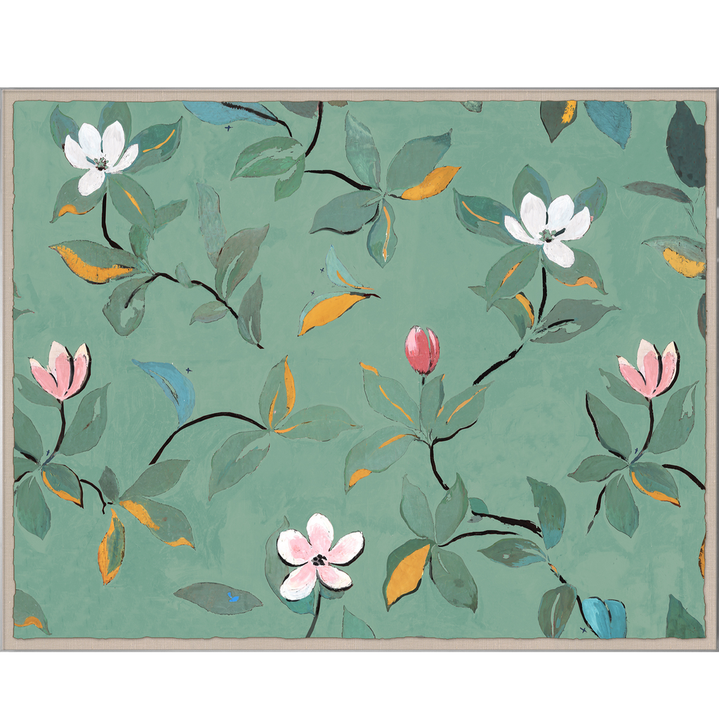 Paule Marrot Green Magnolias Acrylic Box- The Well Appointed House