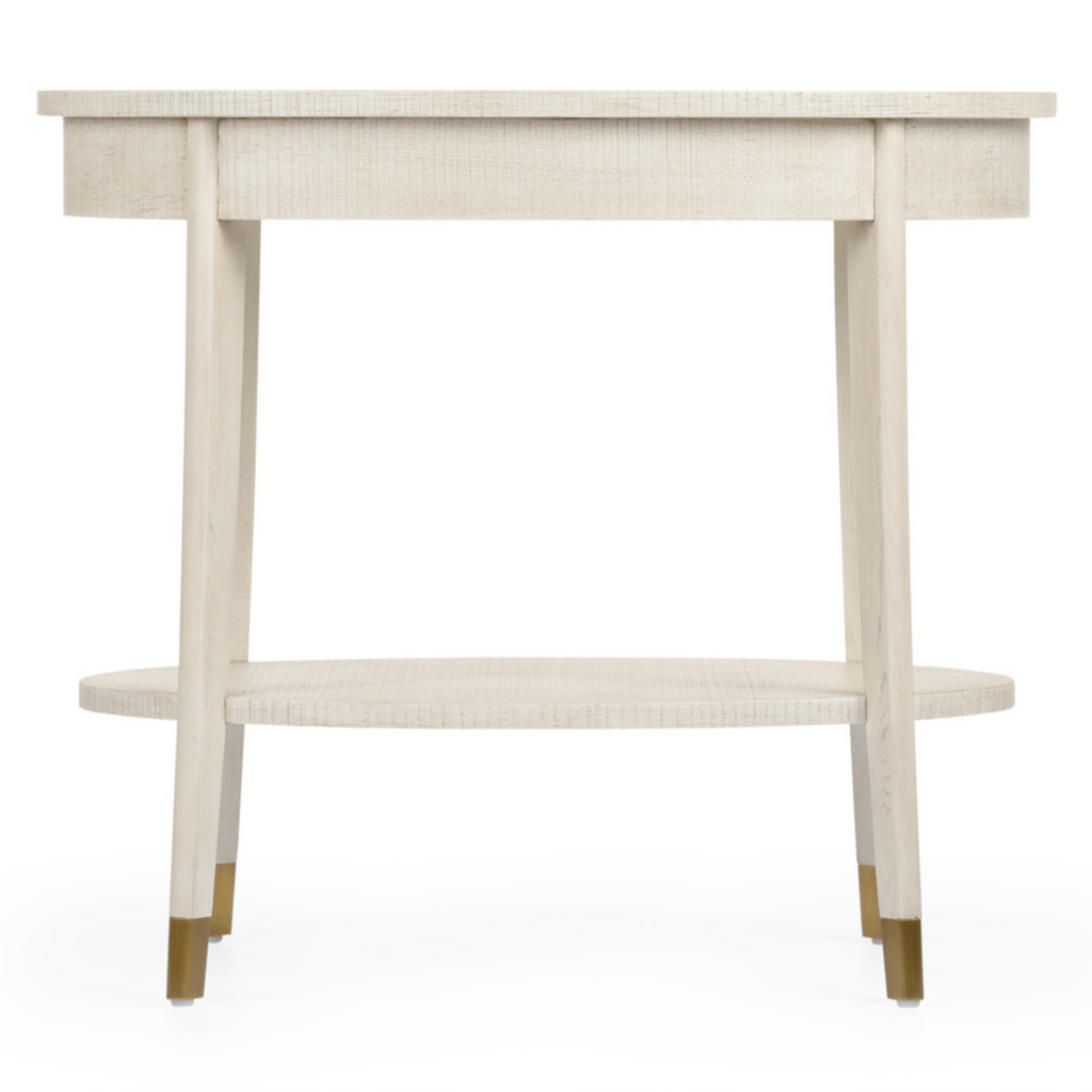 Oaklee Side Table in Hand Finished Cerused Oak - The Well Appointed House