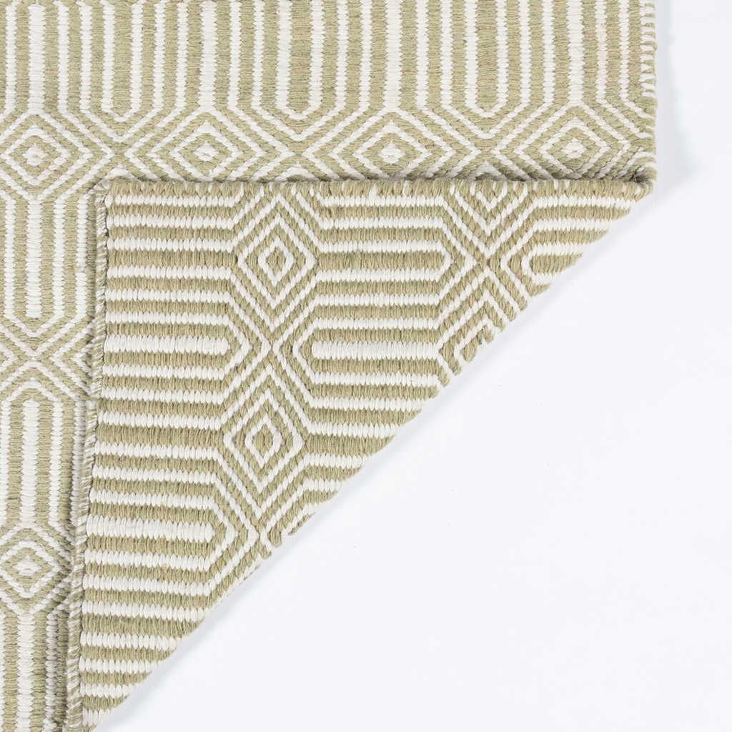 Newton Holden Green Hand Woven Recycled Plastic Indoor Outdoor Rug - The Well Appointed House