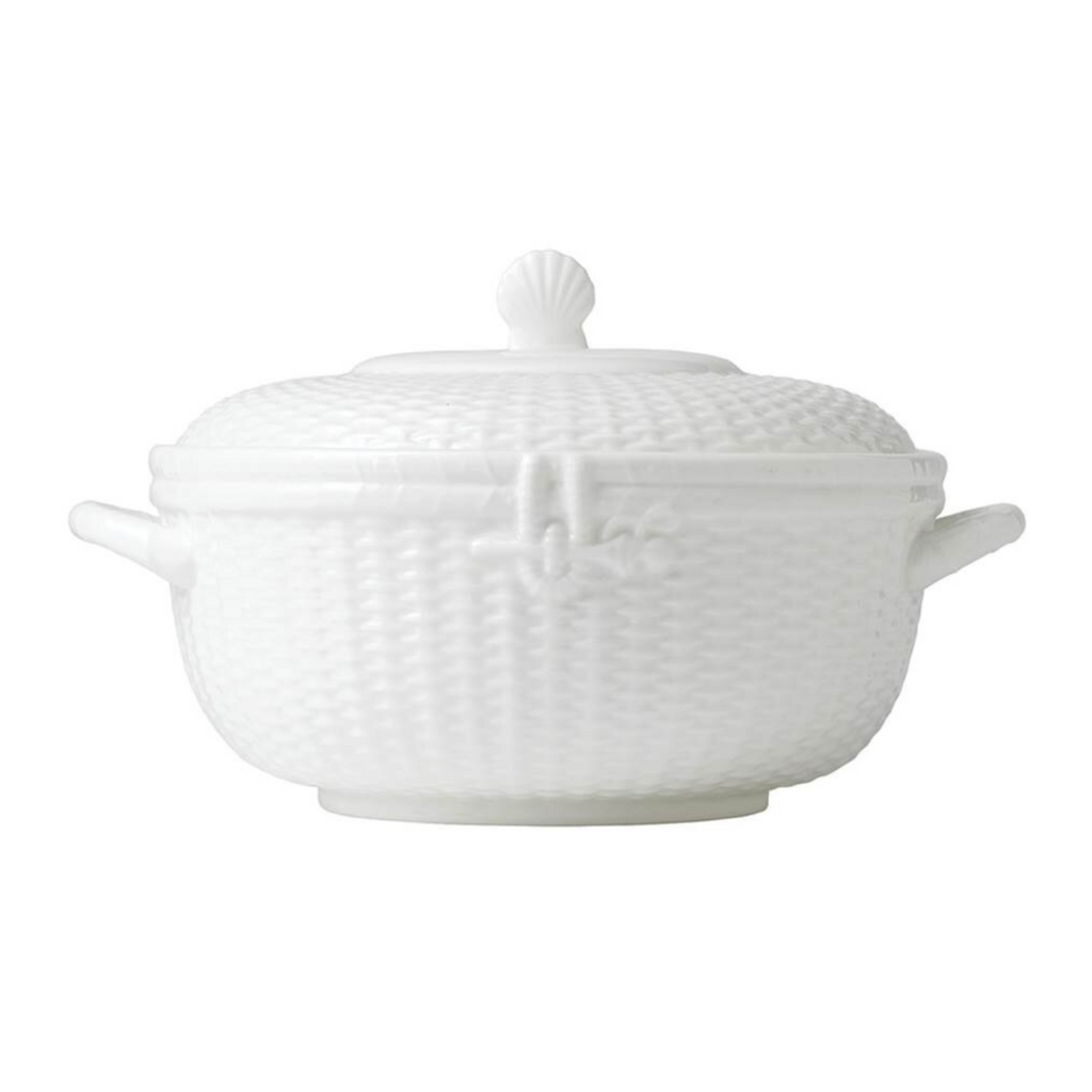 Nantucket Basket Covered Vegetable Bowl - The Well Appointed House