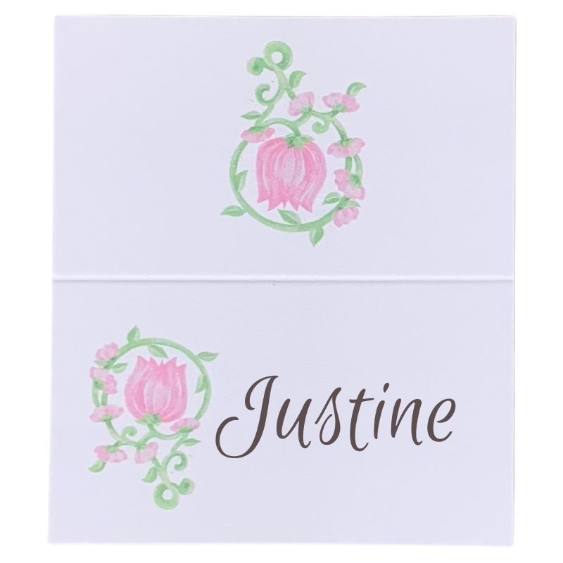 Garden and Vine Pink Place Cards - The Well Appointed House
