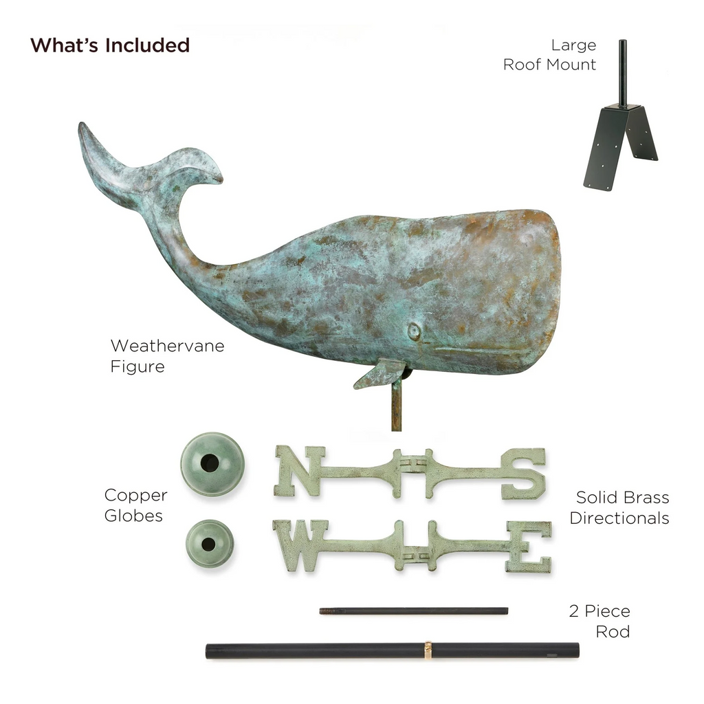 Large 37" Whale Weathervane - The Well Appointed House