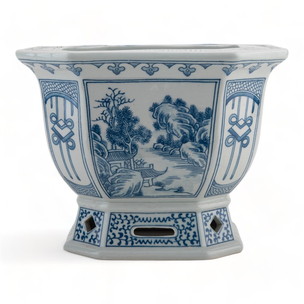Blue & White Porcelain Pot - The Well Appointed House 