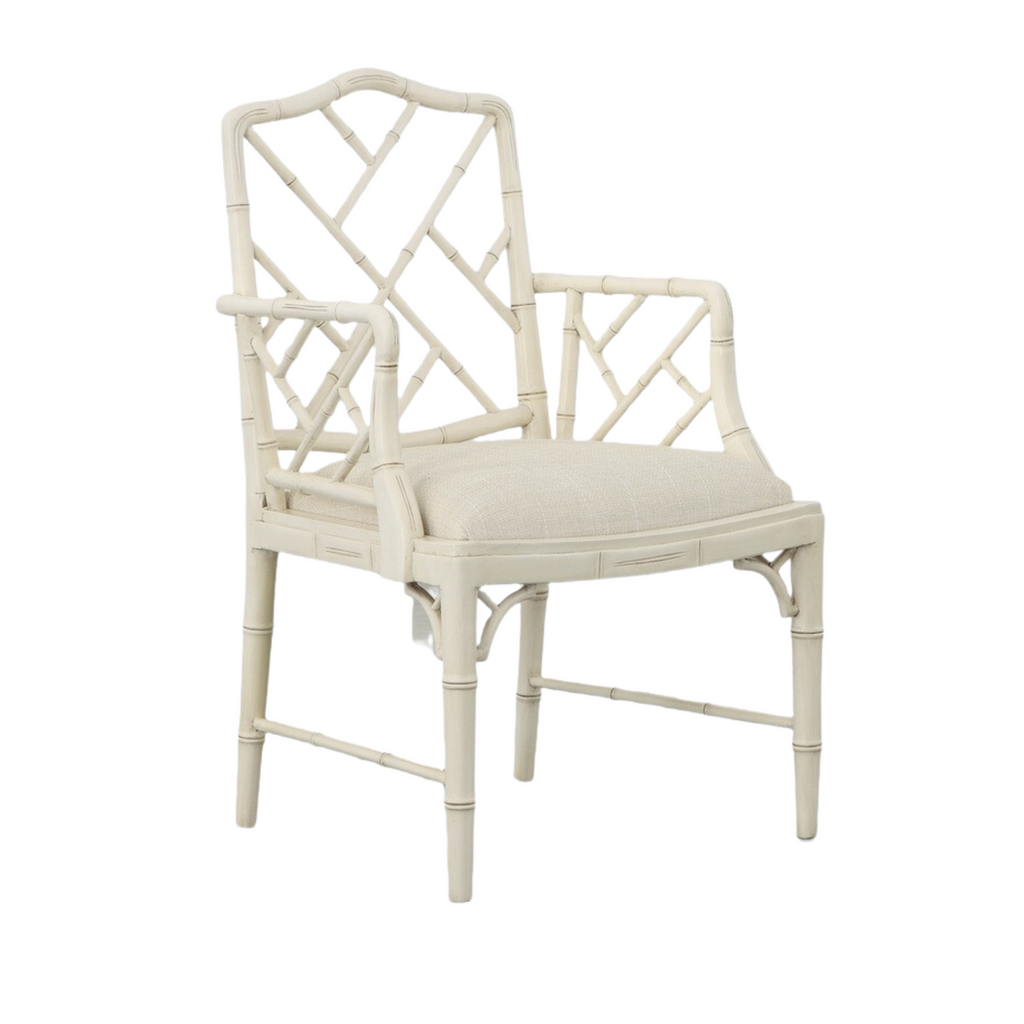 Set of Two White Sawyer Arm Chairs - The Well Appointed House