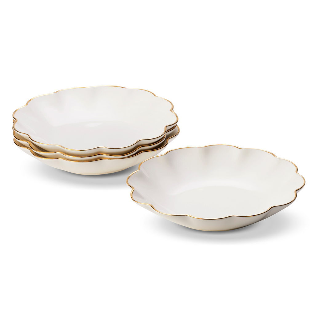 Scalloped Appetizer Plates, Set of 4 - The Well Appointed House